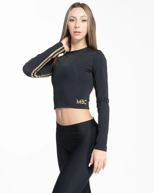 T-shirt crop oro